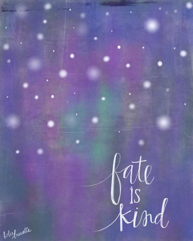 Fate is Kind White Modern Wood Framed Art Print with Double Matting by Doucette, Katie