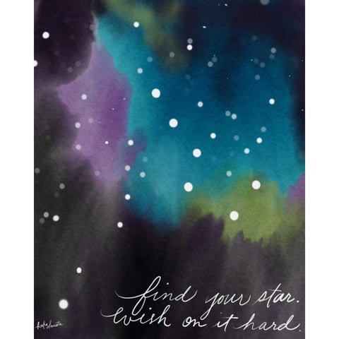 Find Your Star Black Modern Wood Framed Art Print with Double Matting by Doucette, Katie