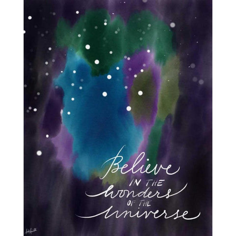 Universe Black Modern Wood Framed Art Print with Double Matting by Doucette, Katie