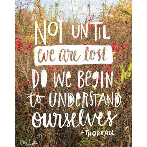 Thoreau Quote Black Modern Wood Framed Art Print with Double Matting by Doucette, Katie