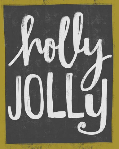 Holly Jolly III White Modern Wood Framed Art Print with Double Matting by Doucette, Katie