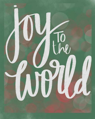 Joy to the World White Modern Wood Framed Art Print with Double Matting by Doucette, Katie