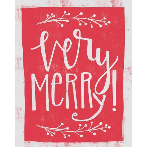 Very Merry III Black Modern Wood Framed Art Print with Double Matting by Doucette, Katie