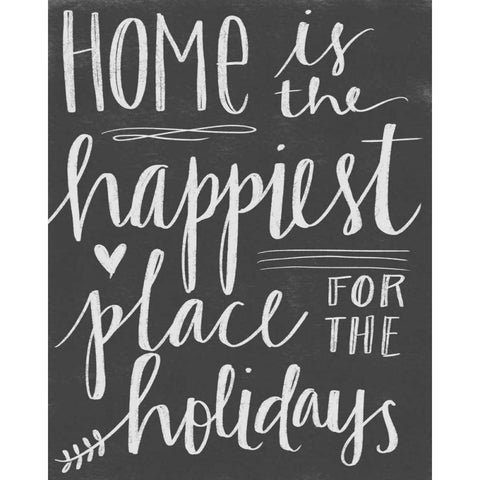 Home is the Happiest Place Gold Ornate Wood Framed Art Print with Double Matting by Doucette, Katie