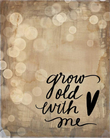 Grow Old White Modern Wood Framed Art Print with Double Matting by Doucette, Katie