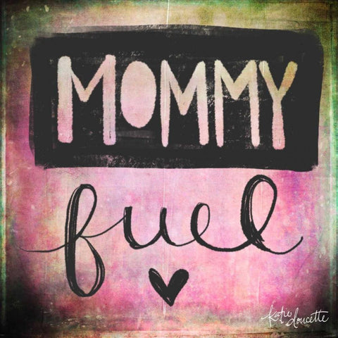 Mommy Fuel Black Modern Wood Framed Art Print with Double Matting by Doucette, Katie