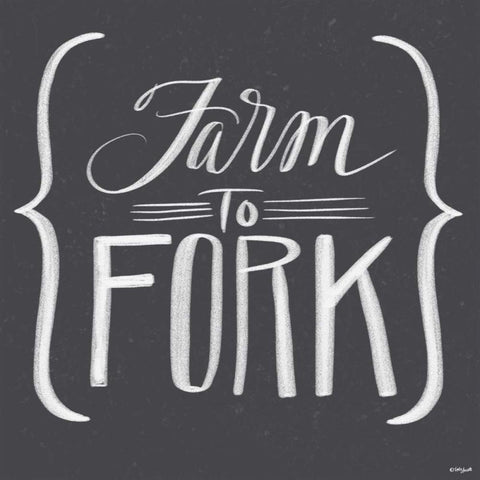 Farm to Fork Gold Ornate Wood Framed Art Print with Double Matting by Doucette, Katie