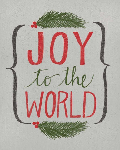 Joy to the World Black Ornate Wood Framed Art Print with Double Matting by Doucette, Katie