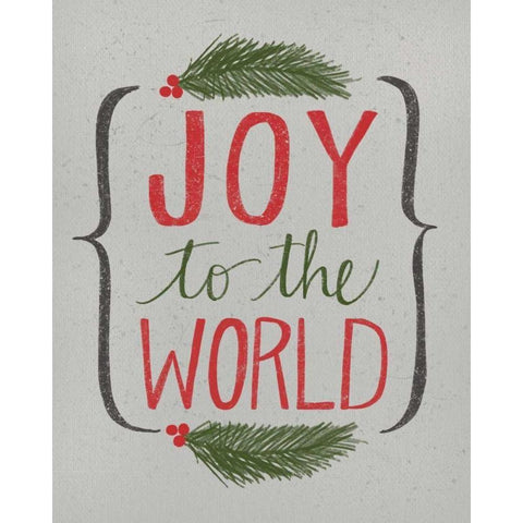 Joy to the World White Modern Wood Framed Art Print by Doucette, Katie