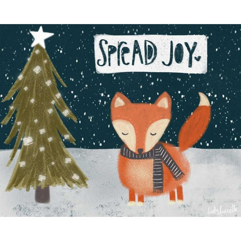 Spread Joy Black Modern Wood Framed Art Print with Double Matting by Doucette, Katie