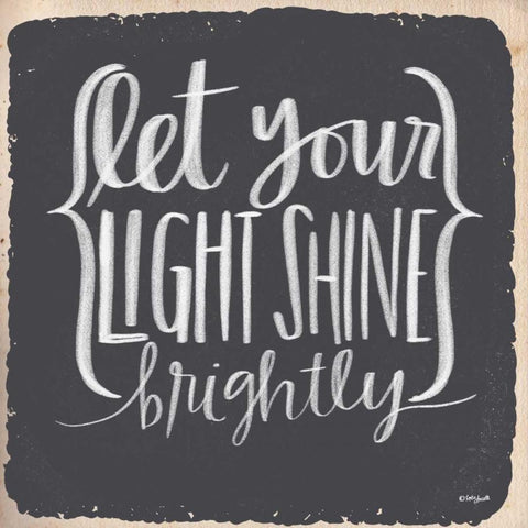 Let Your Light Shine Brightly Black Ornate Wood Framed Art Print with Double Matting by Doucette, Katie