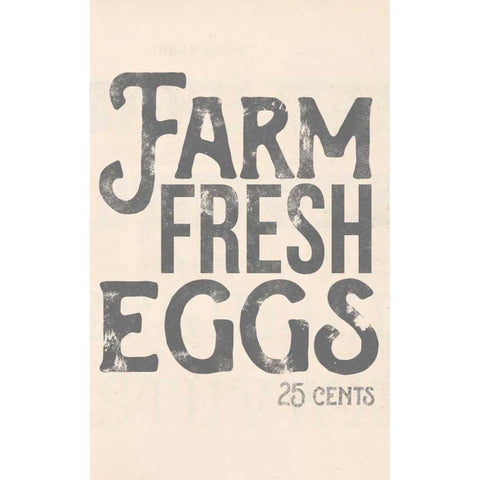 Farm Fresh Eggs Black Modern Wood Framed Art Print with Double Matting by Doucette, Katie