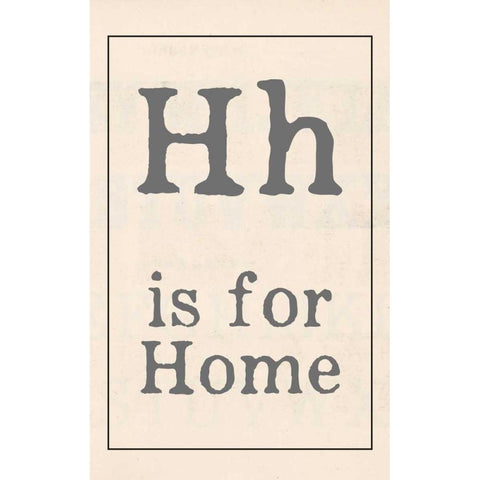 H is for Home Gold Ornate Wood Framed Art Print with Double Matting by Doucette, Katie