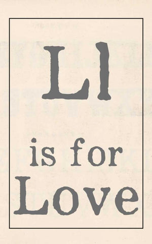 L is for Love Black Ornate Wood Framed Art Print with Double Matting by Doucette, Katie