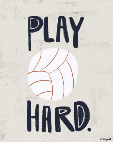 Volleyball White Modern Wood Framed Art Print with Double Matting by Doucette, Katie