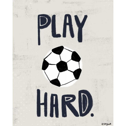 Soccer Black Modern Wood Framed Art Print with Double Matting by Doucette, Katie