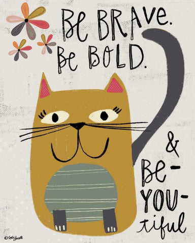 Be Bold Black Ornate Wood Framed Art Print with Double Matting by Doucette, Katie