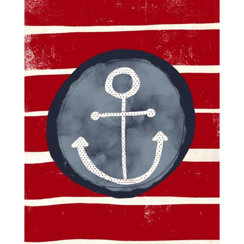 Anchor Black Modern Wood Framed Art Print with Double Matting by Doucette, Katie