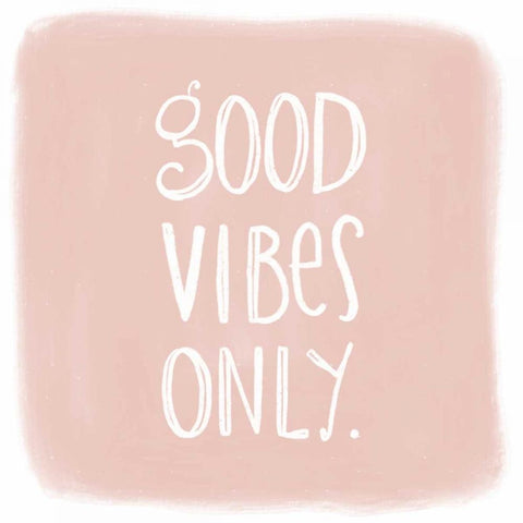 Good Vibes White Modern Wood Framed Art Print by Doucette, Katie