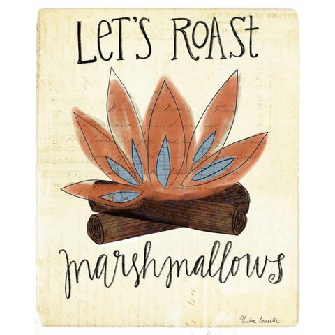 Roast Marshmallows Gold Ornate Wood Framed Art Print with Double Matting by Doucette, Katie