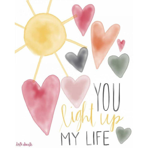 You Light Up My Life White Modern Wood Framed Art Print by Doucette, Katie