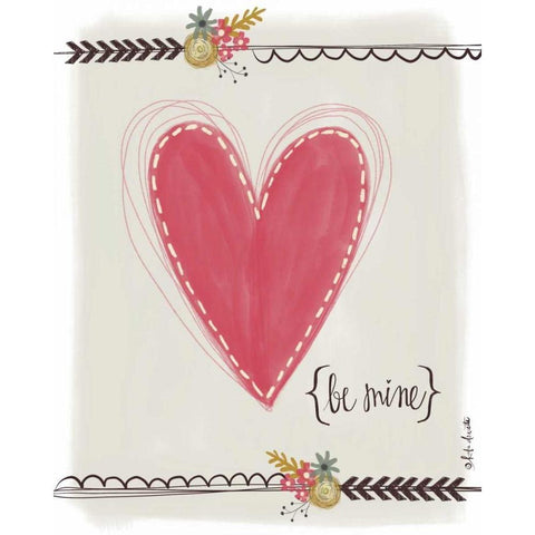 Be Mine White Modern Wood Framed Art Print by Doucette, Katie