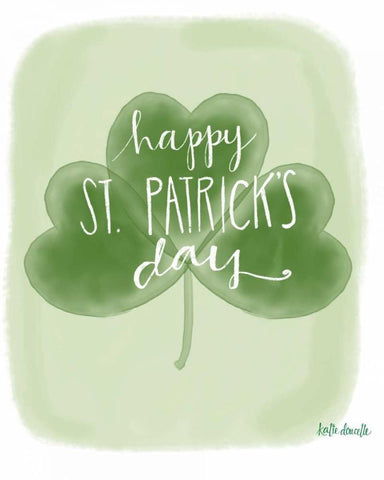 St. Patricks Day White Modern Wood Framed Art Print with Double Matting by Doucette, Katie