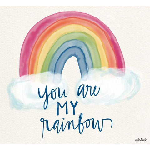 You Are My Rainbow Gold Ornate Wood Framed Art Print with Double Matting by Doucette, Katie