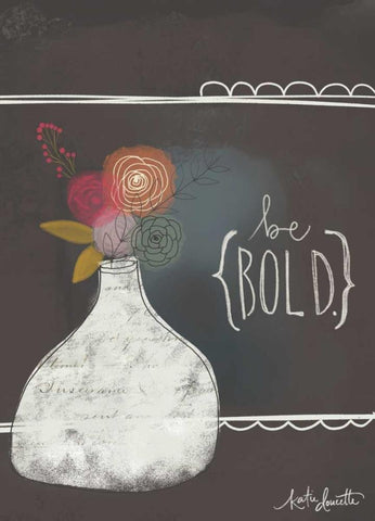 Be Bold White Modern Wood Framed Art Print with Double Matting by Doucette, Katie