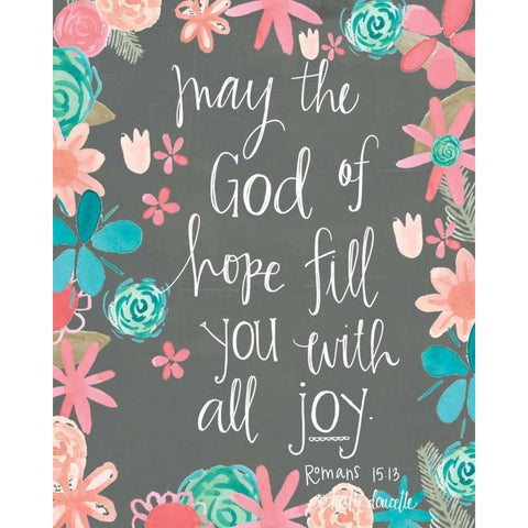 Hope of God White Modern Wood Framed Art Print by Doucette, Katie