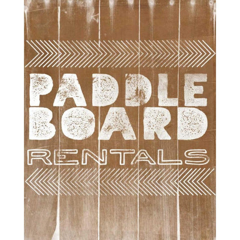 Paddle Board Rentals White Modern Wood Framed Art Print by Doucette, Katie