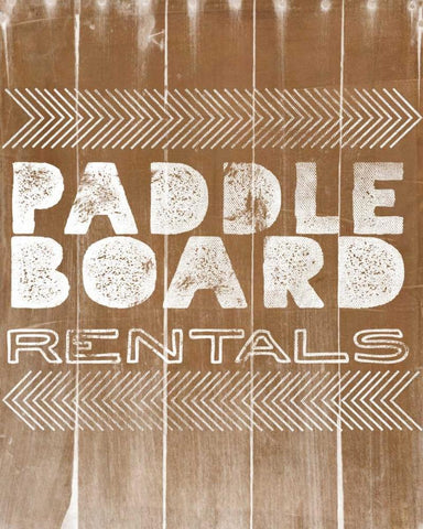 Paddle Board Rentals White Modern Wood Framed Art Print with Double Matting by Doucette, Katie