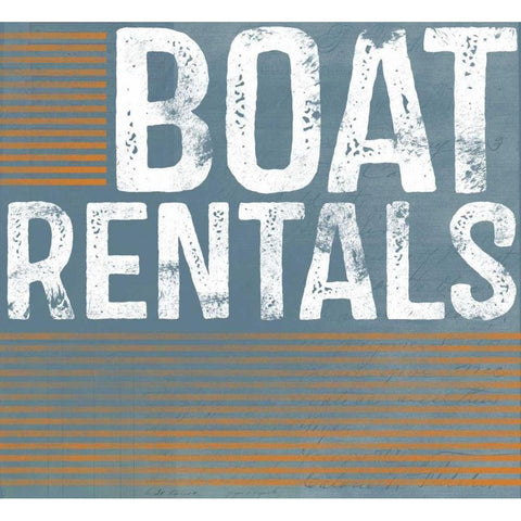 Boat Rentals White Modern Wood Framed Art Print by Doucette, Katie