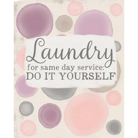 Do It Yourself Laundry Gold Ornate Wood Framed Art Print with Double Matting by Doucette, Katie