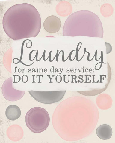 Do It Yourself Laundry White Modern Wood Framed Art Print with Double Matting by Doucette, Katie