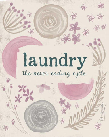 Laundry III White Modern Wood Framed Art Print with Double Matting by Doucette, Katie