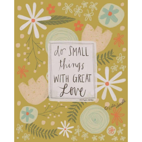 Small Things, Great Love White Modern Wood Framed Art Print by Doucette, Katie