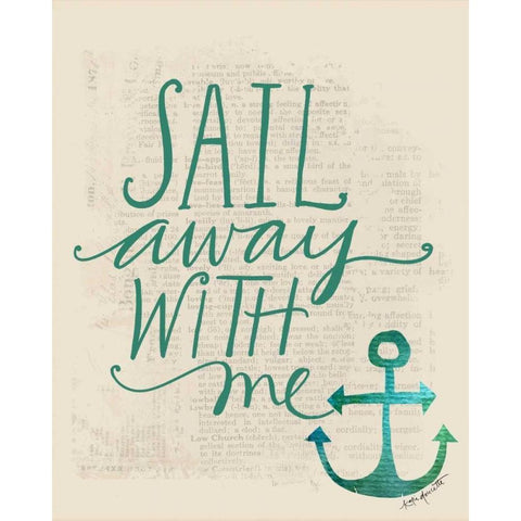 Sail Away with Me Black Modern Wood Framed Art Print with Double Matting by Doucette, Katie