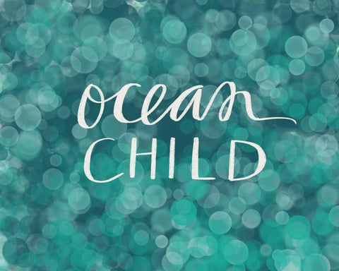 Ocean Child White Modern Wood Framed Art Print with Double Matting by Doucette, Katie