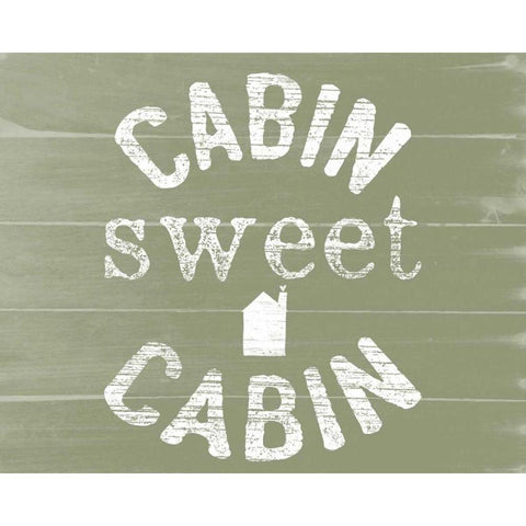 Cabin Sweet Cabin Black Modern Wood Framed Art Print by Doucette, Katie