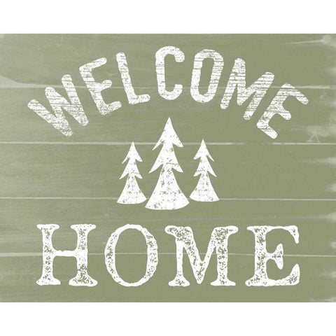 Welcome Home Black Modern Wood Framed Art Print with Double Matting by Doucette, Katie