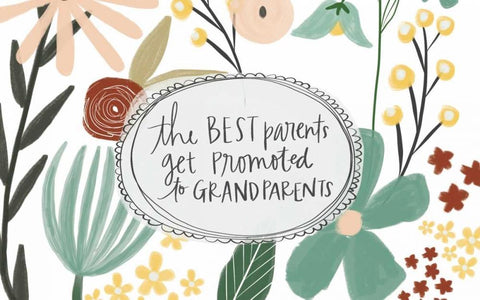 Grandparents White Modern Wood Framed Art Print with Double Matting by Doucette, Katie