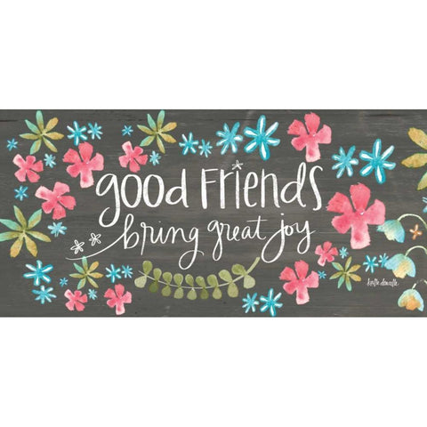 Good Friends Black Modern Wood Framed Art Print with Double Matting by Doucette, Katie