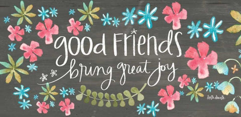 Good Friends White Modern Wood Framed Art Print with Double Matting by Doucette, Katie