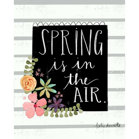 Spring is in the Air Black Modern Wood Framed Art Print by Doucette, Katie