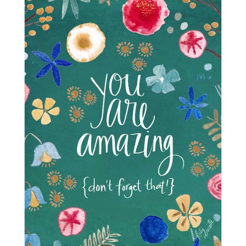 You Are Amazing Black Modern Wood Framed Art Print with Double Matting by Doucette, Katie