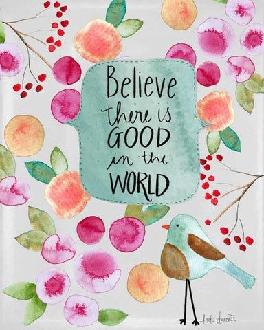 Believe There is Good White Modern Wood Framed Art Print with Double Matting by Doucette, Katie