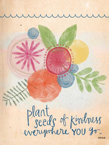 Plant Seeds of Kindness White Modern Wood Framed Art Print with Double Matting by Doucette, Katie