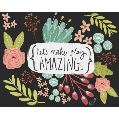 Make Today Amazing Black Modern Wood Framed Art Print with Double Matting by Doucette, Katie