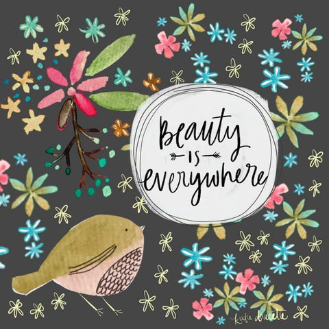 Beauty is Everywhere Black Ornate Wood Framed Art Print with Double Matting by Doucette, Katie